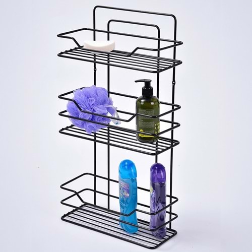 ECE METAL 40717 PLASTİK KAPLAMA 3 RAFLI ŞAMPUANLIK *8*