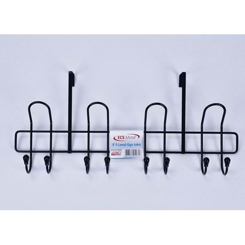 ECE METAL 40816 PLASTİK KAPLAMA 8 Lİ LAMALI KAPI ARKASI ASKI *16*