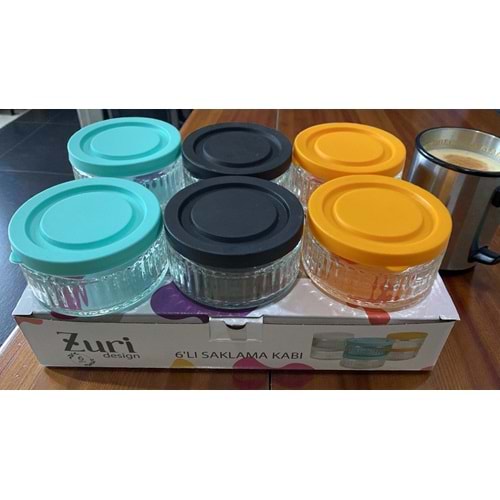 QLÜX DM0202 6 LI KAPAKLI CAM KASE 140 CC *12*