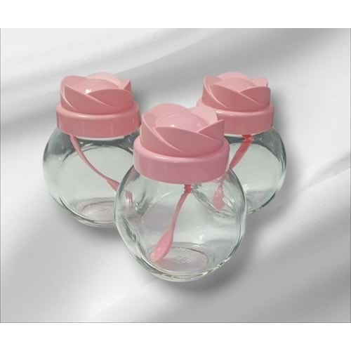 QS PLASTİK S2121 3LÜ 750 CC ÇİFT DİPLİ TOMURCUK KAVANOZ *6*