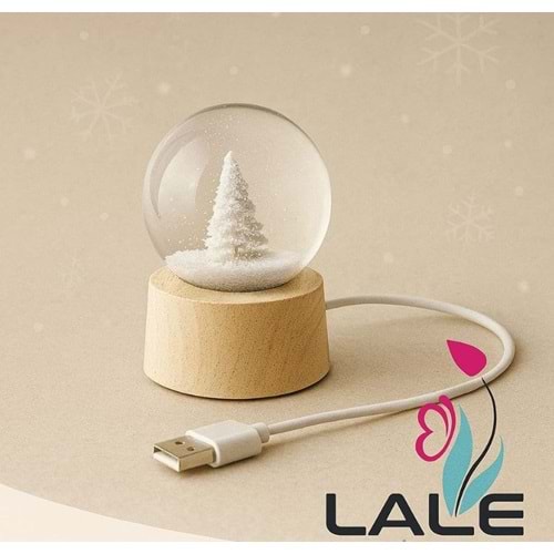 LALE İTHALAT 26C AHŞAP ALTLIKLI CAM KÜRE *60*
