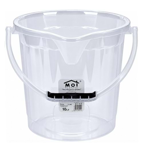MOİ PLASTİK C145 GAGALI TEMİZLİK KOVASI ŞEFFAF 10 LT *24*