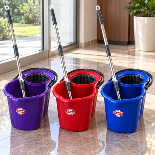 PLANET UP614 SPİN MOP KLASİK 6 LI SET KOLİLİ 19 LT *1*
