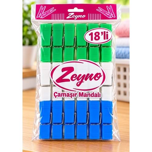 ZEYNO ÇAMAŞIR MANDALI 18 Lİ