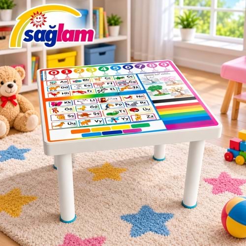 SAĞLAM 615 RUBİ DESENLİ ÇOCUK MASASI EKO *4*