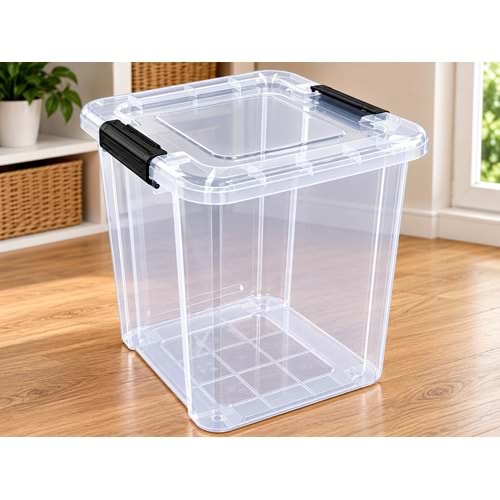 ALACA HOBİ0415 HOBİ BOX DERİN KİLİTLİ SAKLAMA 55 LT ŞEFFAF *6*