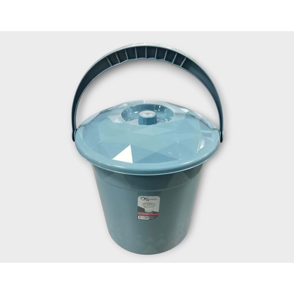 QS PLASTİK QS224 10 LT PRİZMA RENKLİ SU KOVASI *12*