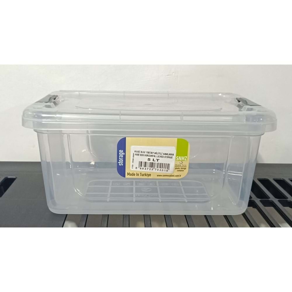 SAĞLAM 0401 HOBİ BOX YATAY KİLİTLİ SAKLAMA 5 LT *24*