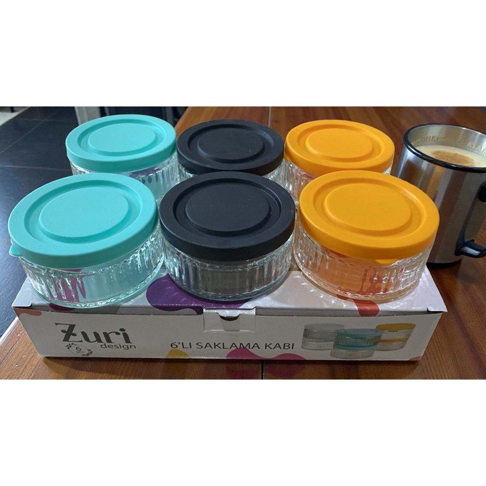 QLÜX DM0202 6 LI KAPAKLI CAM KASE 140 CC *12*