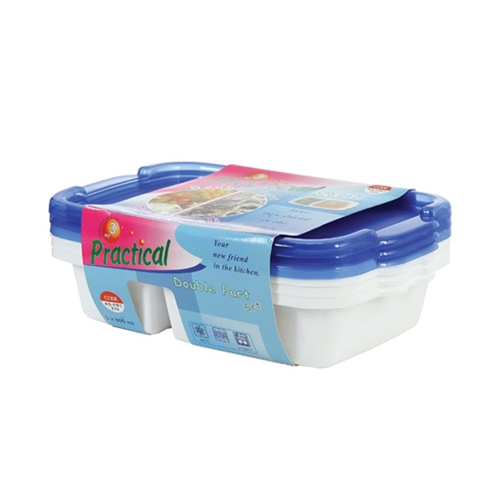 ALPA PRT230 PRATİK BÖLMELİ 3LÜ SAKLAMA KABI *56*