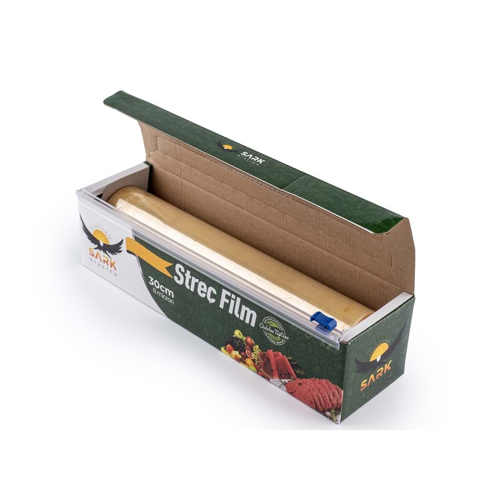 ORG AMBALAJ ŞARK 30CMx100MT KUTULU BIÇAKLI STREÇ *20*