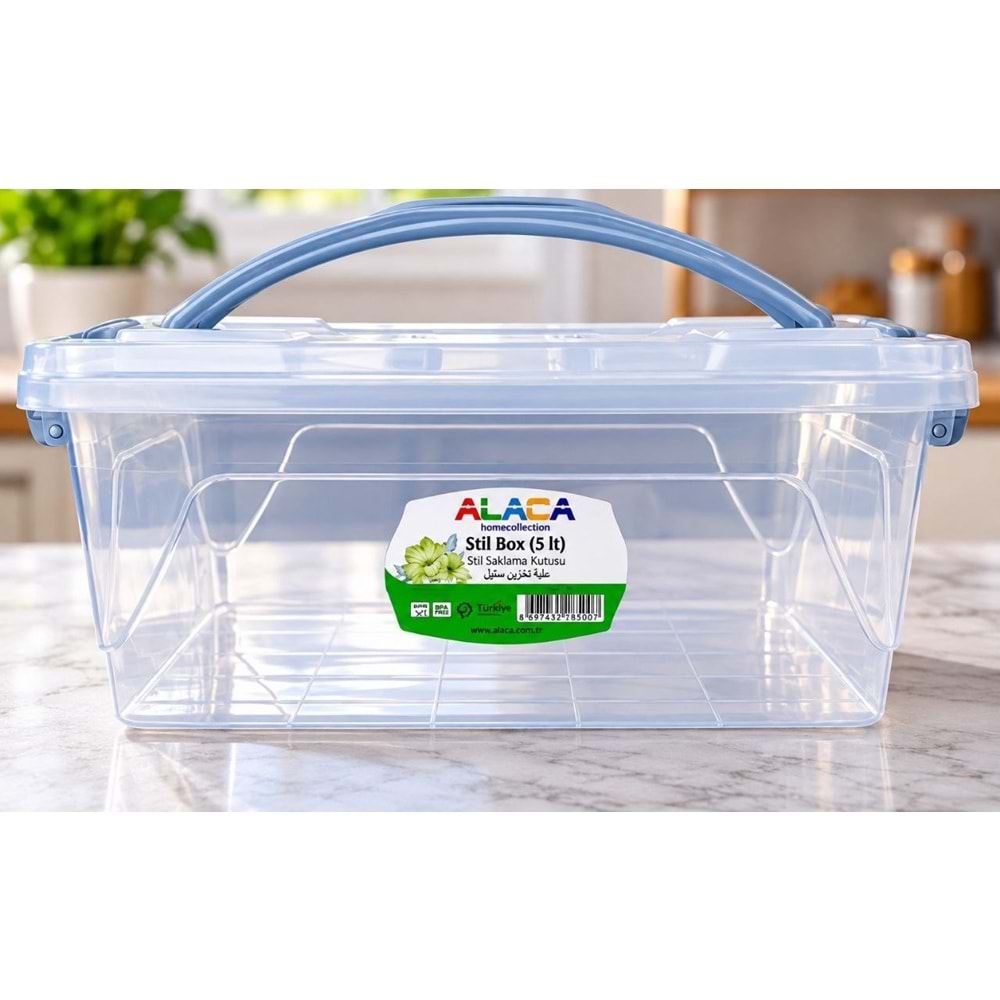 ALACA ST100 STİL BOX SAKLAMA KUTUSU 5 LT ŞEFFAF *12*