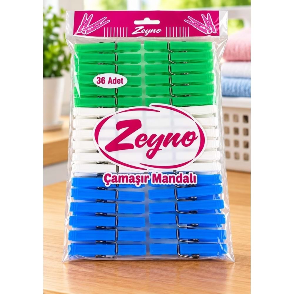 ZEYNO ÇAMAŞIR MANDALI 36 LI